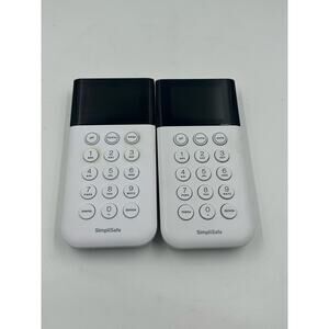 Set of 2 SimpliSafe Home Security System Replacement Keypad Remote White SSKP3